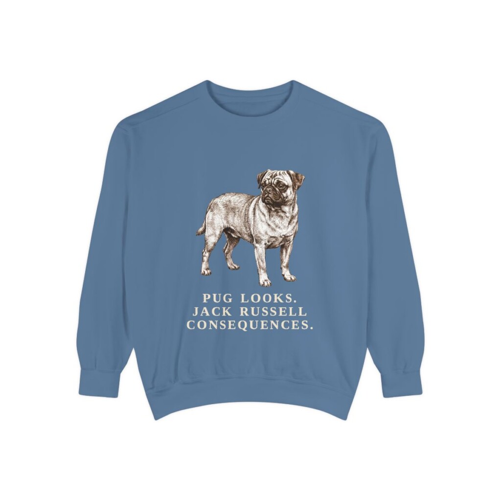 Jug Humor Sweatshirt, Blue Jean, front view