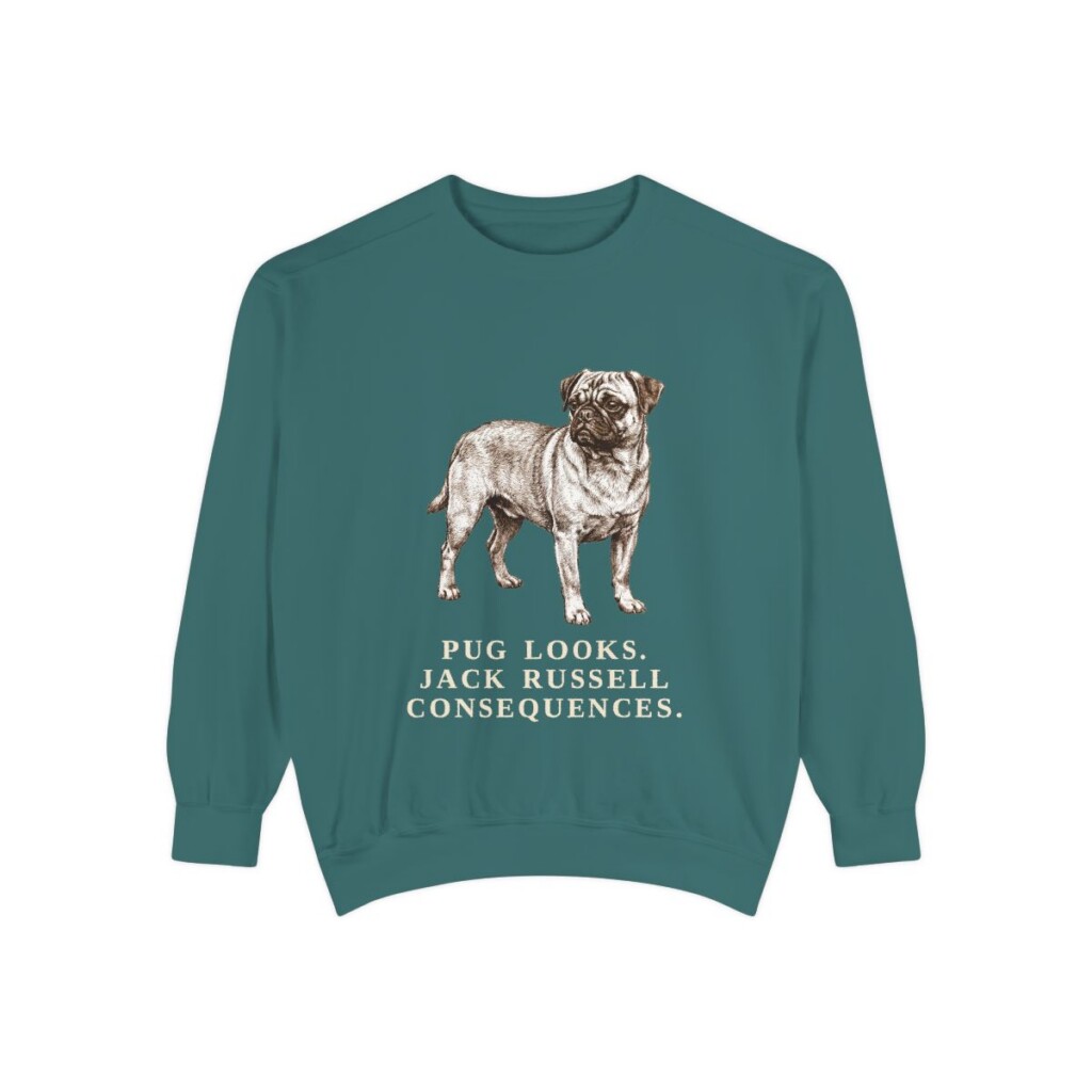 Jug Humor Sweatshirt, Blue Spruce, front view