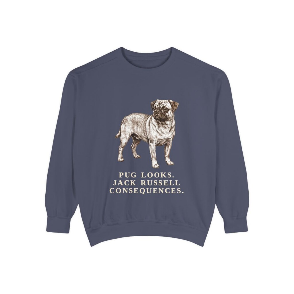 Jug Humor Sweatshirt, Denim, front view