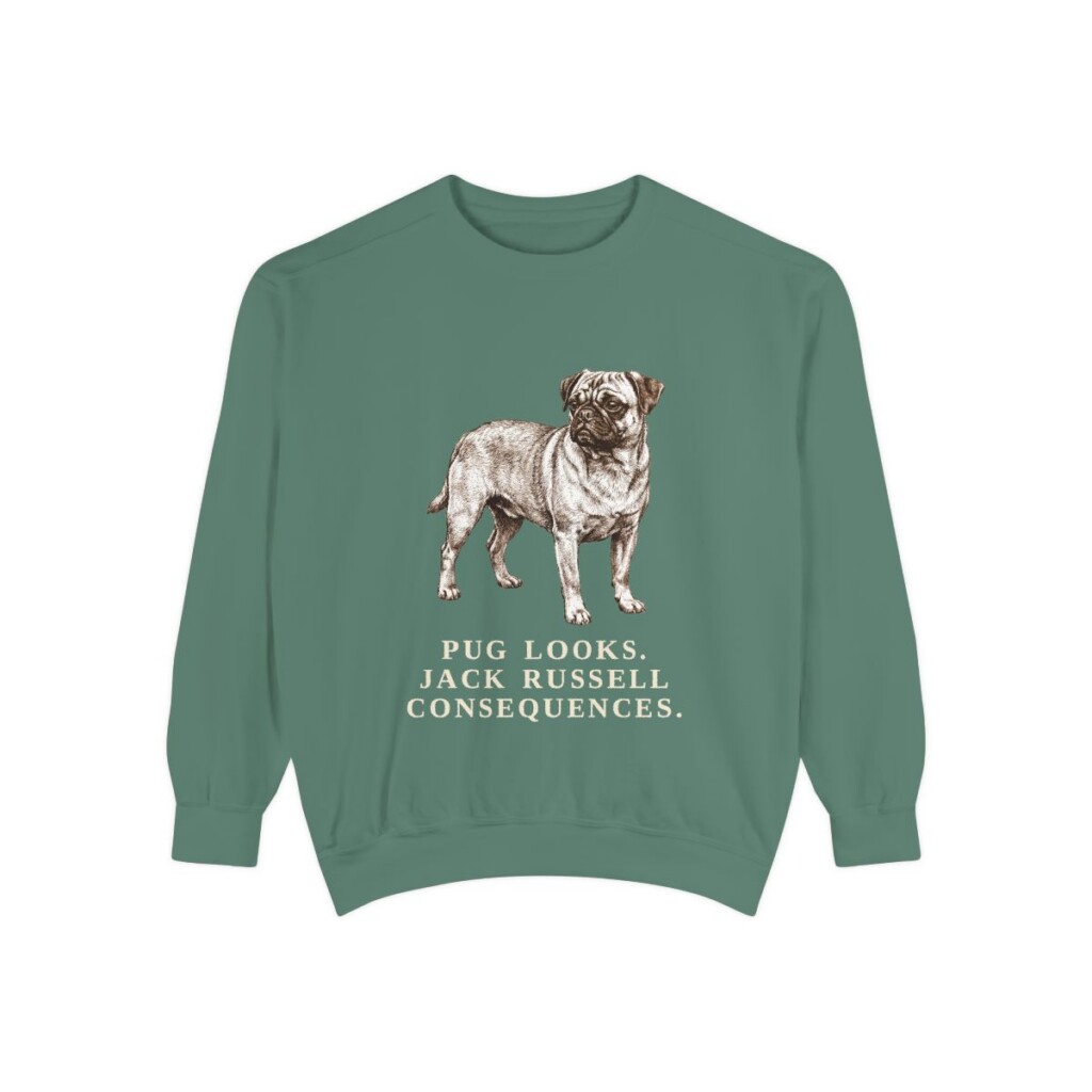 Jug Humor Sweatshirt, Light Green, front view