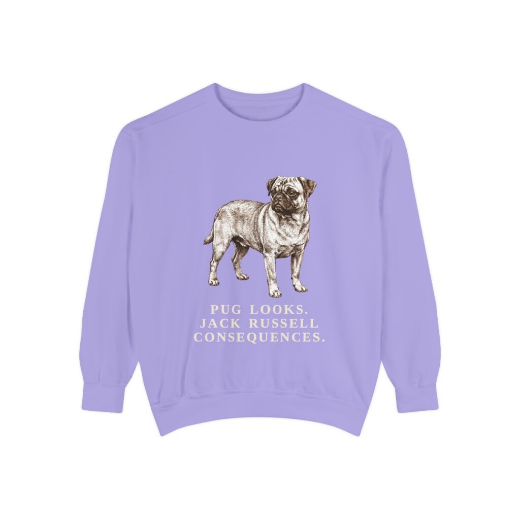 Jug Humor Sweatshirt, Violet, front view
