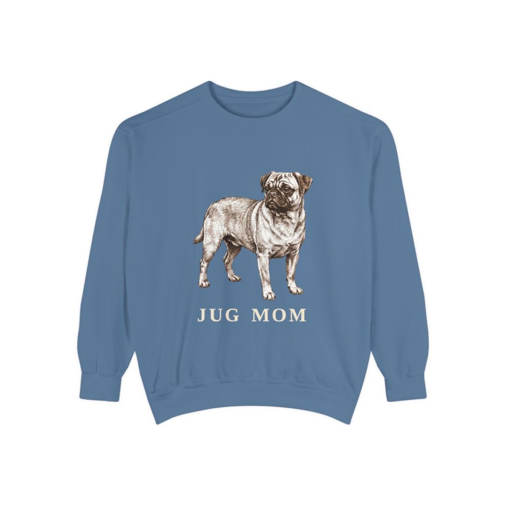 Jug Mom Sweatshirt, Blue Jean, front view