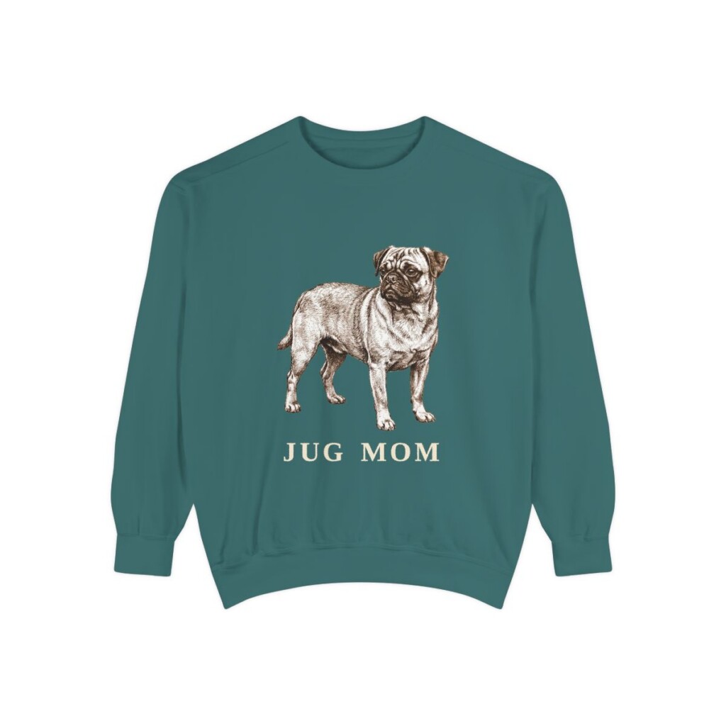 Jug Mom Sweatshirt, Blue Spruce, front view