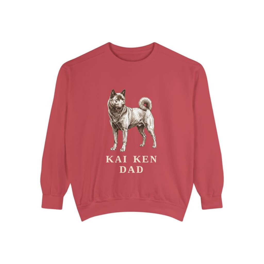 kai-ken-sweatshirt-dad-crimson-1 Kai Ken Dad Sweatshirt, Crimson, front view