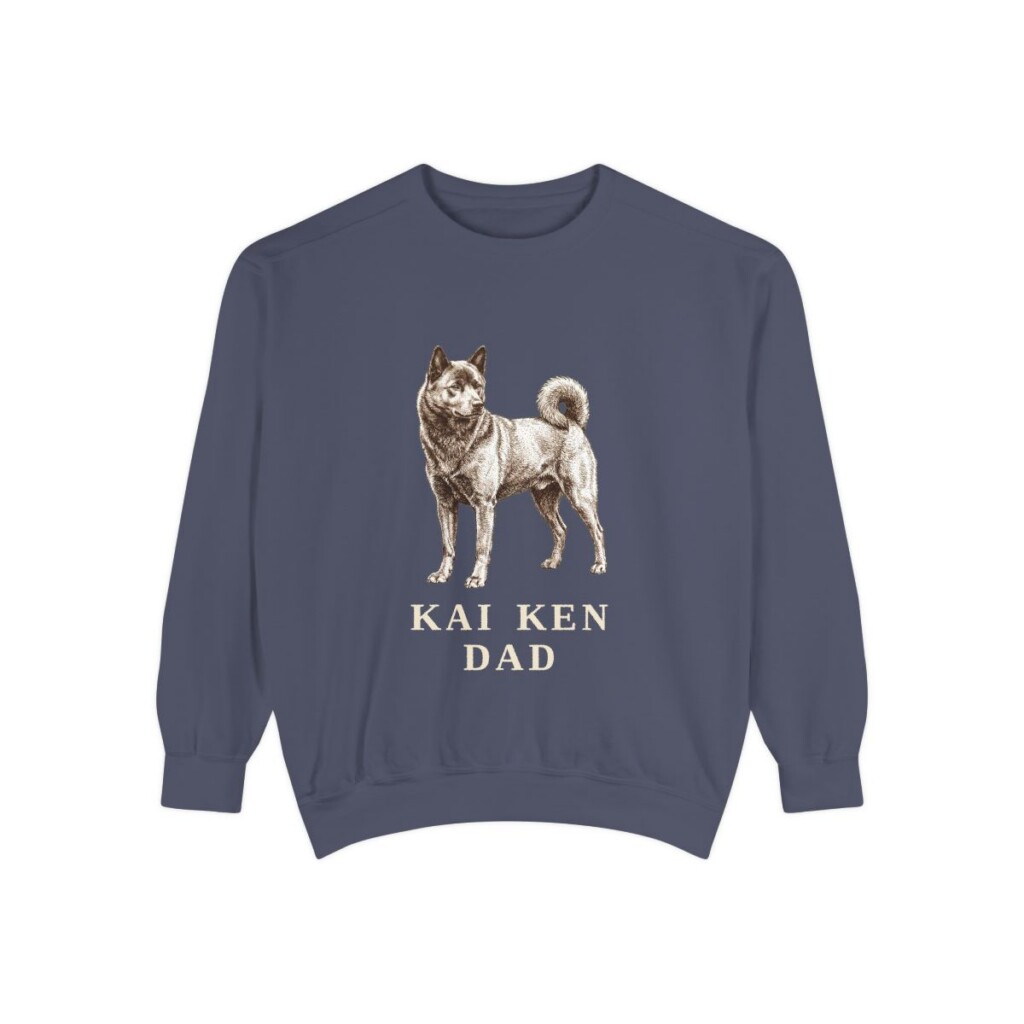 kai-ken-sweatshirt-dad-denim-1 Kai Ken Dad Sweatshirt, Denim, front view