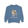Keeshond Sweatshirt, Blue Jean, front view