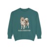 Keeshond Sweatshirt, Blue Spruce, front view