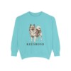 Keeshond Sweatshirt, Chalky Mint, front view