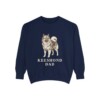 Keeshond Dad Sweatshirt, True Navy, front view