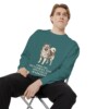 Keeshond Humor Sweatshirt, Blue Spruce, person 1 context