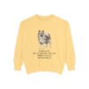 Keeshond Humor Sweatshirt, Butter, front view