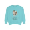 Keeshond Humor Sweatshirt, Chalky Mint, front view