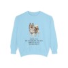 Keeshond Humor Sweatshirt, Chambray, front view
