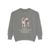 Keeshond Humor Sweatshirt, Grey, front view