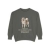 Keeshond Humor Sweatshirt, Pepper, front view