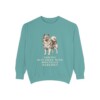 Keeshond Humor Sweatshirt, Seafoam, front view