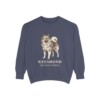 Keeshond Latin Sweatshirt, Denim, front view