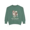 Keeshond Latin Sweatshirt, Light Green, front view