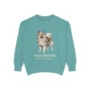 Keeshond Latin Sweatshirt, Seafoam, front view