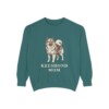 Keeshond Mom Sweatshirt, Blue Spruce, front view