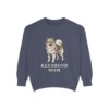 Keeshond Mom Sweatshirt, Denim, front view