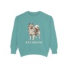 Keeshond Sweatshirt, Seafoam, front view