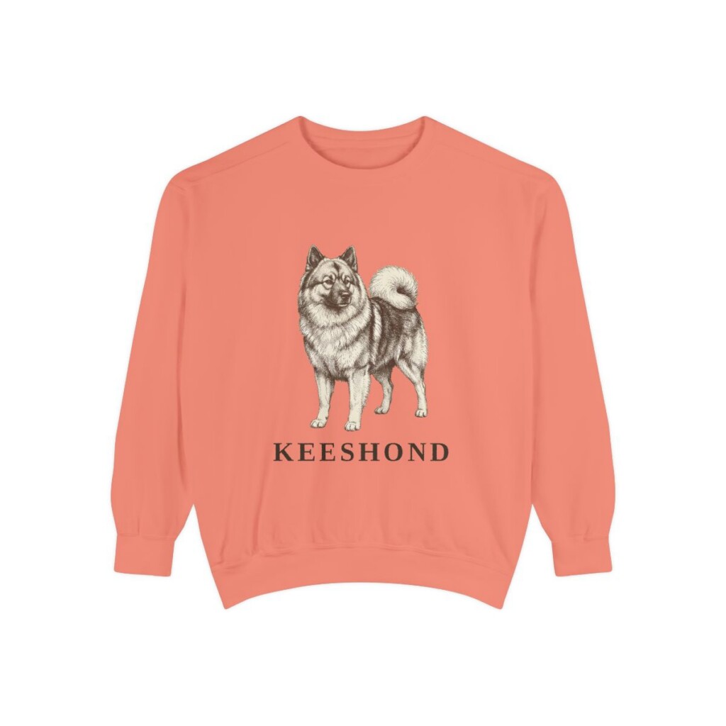Keeshond Sweatshirt, Terracotta, front view