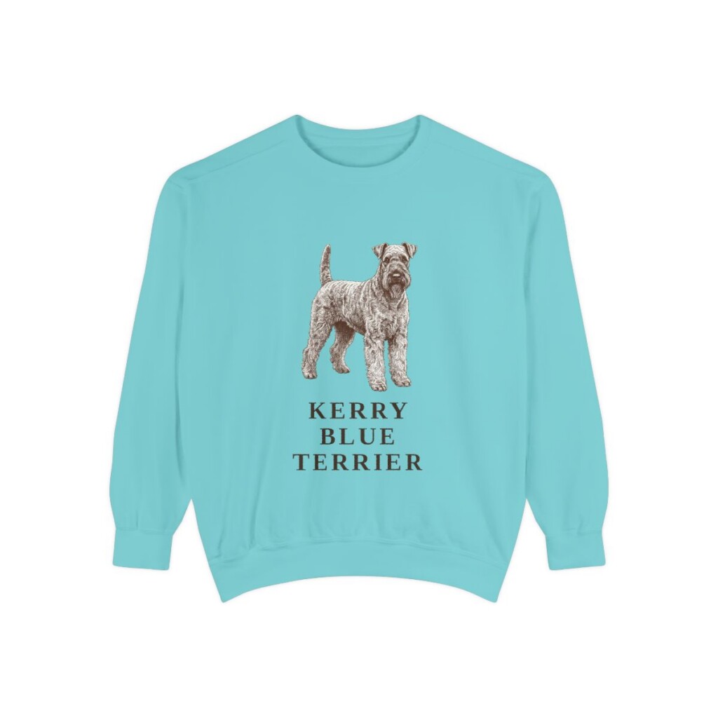 kerry-blue-terrier-sweatshirt-chalky-mint Kerry Blue Terrier Sweatshirt, Chalky Mint, front view