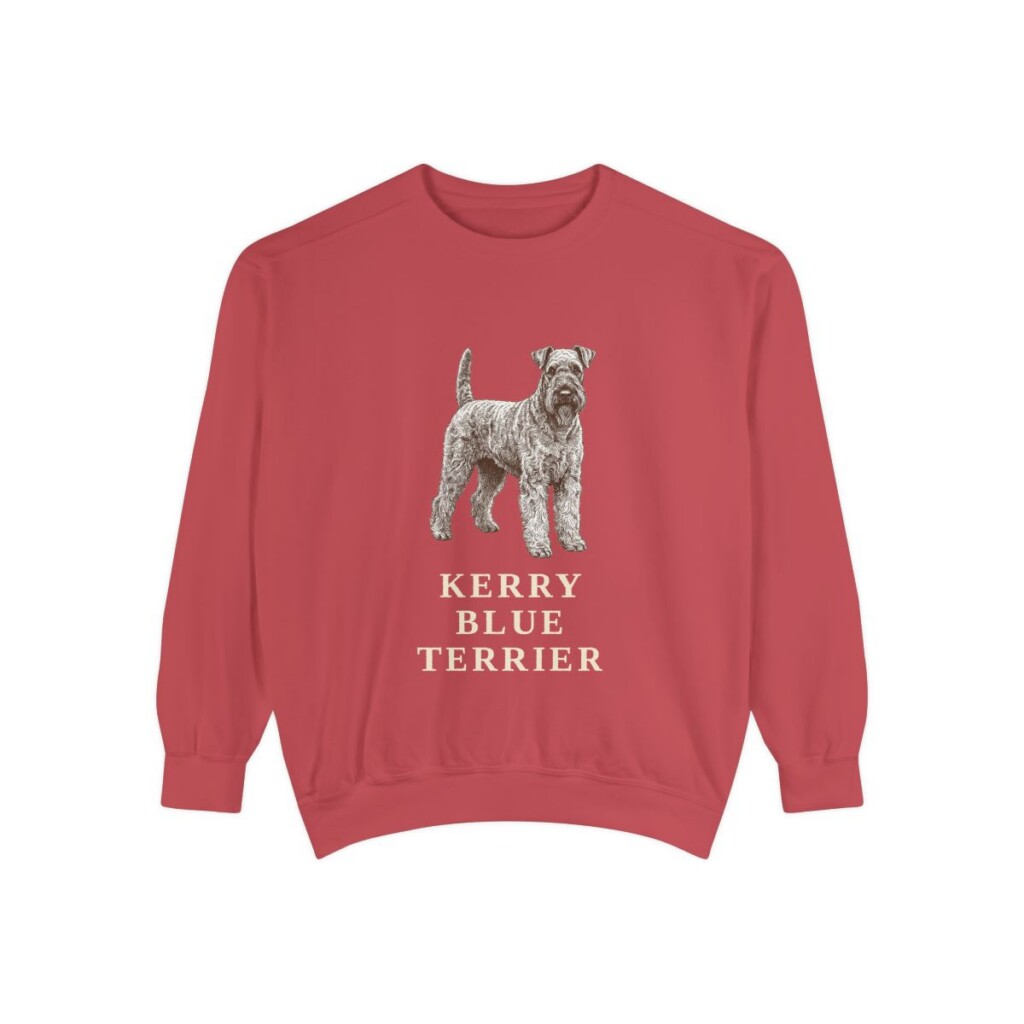kerry-blue-terrier-sweatshirt-crimson Kerry Blue Terrier Sweatshirt, Crimson, front view
