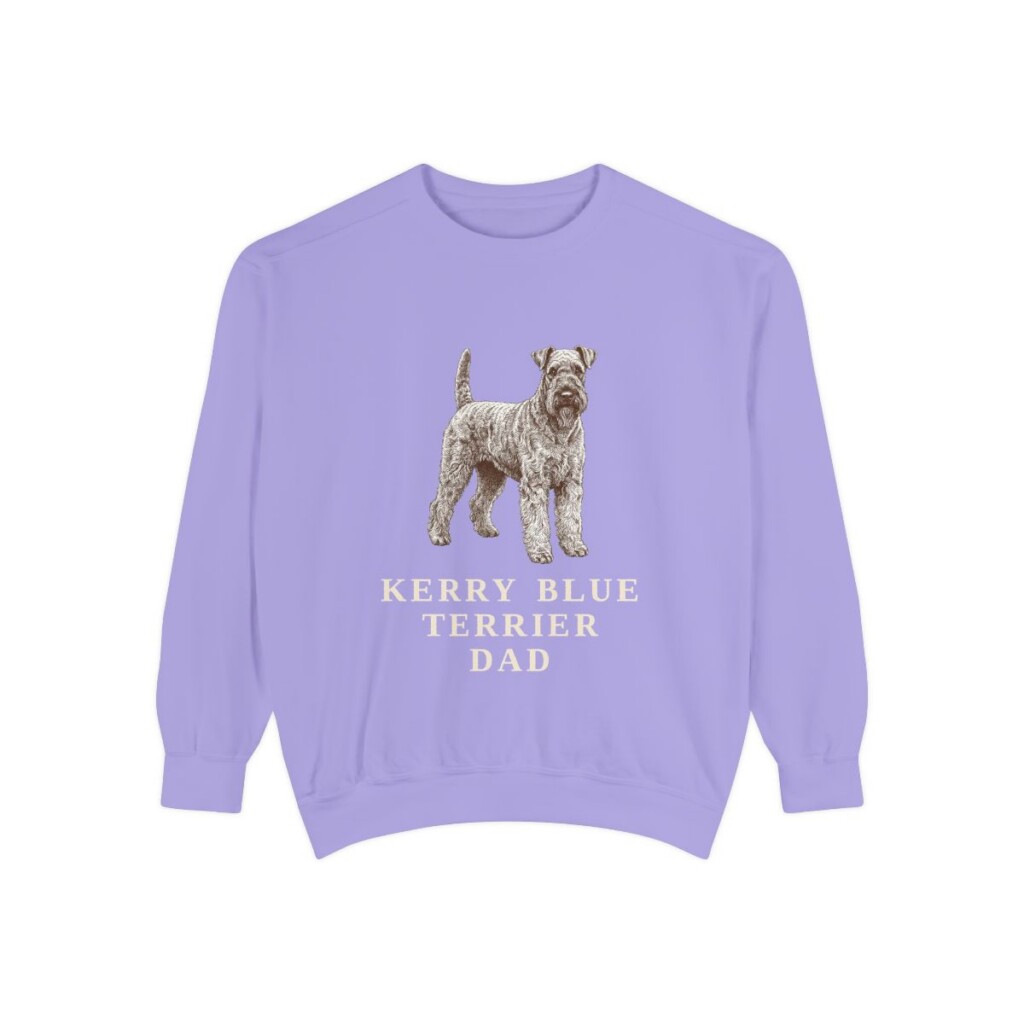 Kerry Blue Terrier Dad Sweatshirt, Violet, front view