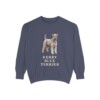 kerry-blue-terrier-sweatshirt-denim Kerry Blue Terrier Sweatshirt, Denim, front view