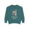Kerry Blue Terrier Humor Sweatshirt, Blue Spruce, front view