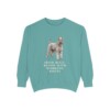 Kerry Blue Terrier Humor Sweatshirt, Seafoam, front view