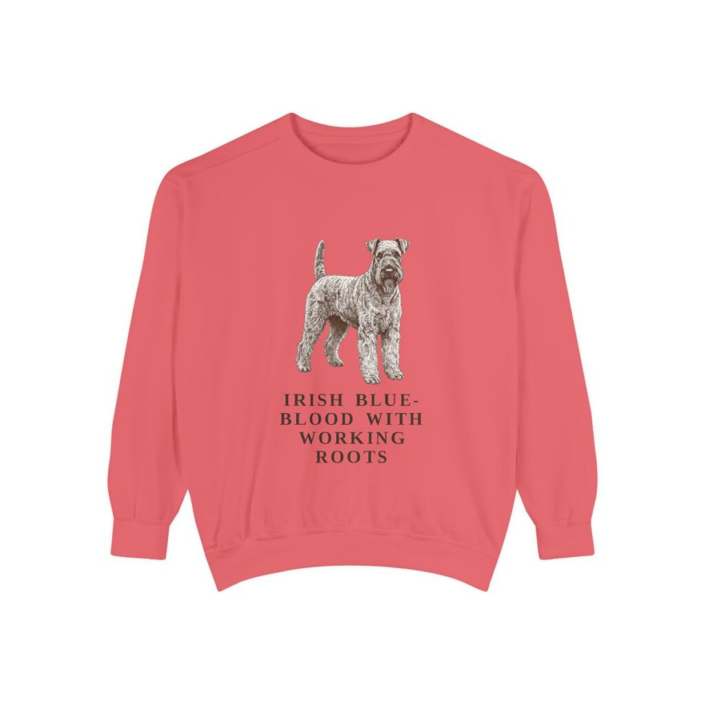 Kerry Blue Terrier Humor Sweatshirt, Watermelon, front view