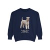 Kerry Blue Terrier Latin Sweatshirt, True Navy, front view