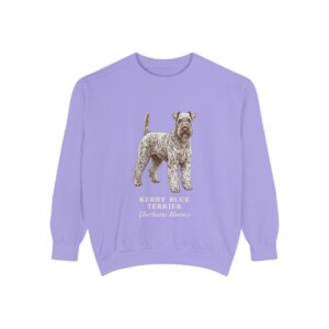 Kerry Blue Terrier Latin Sweatshirt, Violet, front view