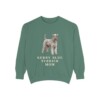 kerry-blue-terrier-sweatshirt-mom-light-green Kerry Blue Terrier Mom Sweatshirt, Light Green, front view