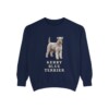 kerry-blue-terrier-sweatshirt-true-navy Kerry Blue Terrier Sweatshirt, True Navy, front view