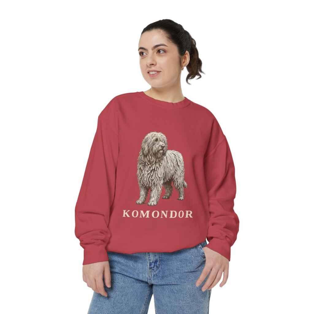 Komondor Sweatshirt, Crimson, person 2 front