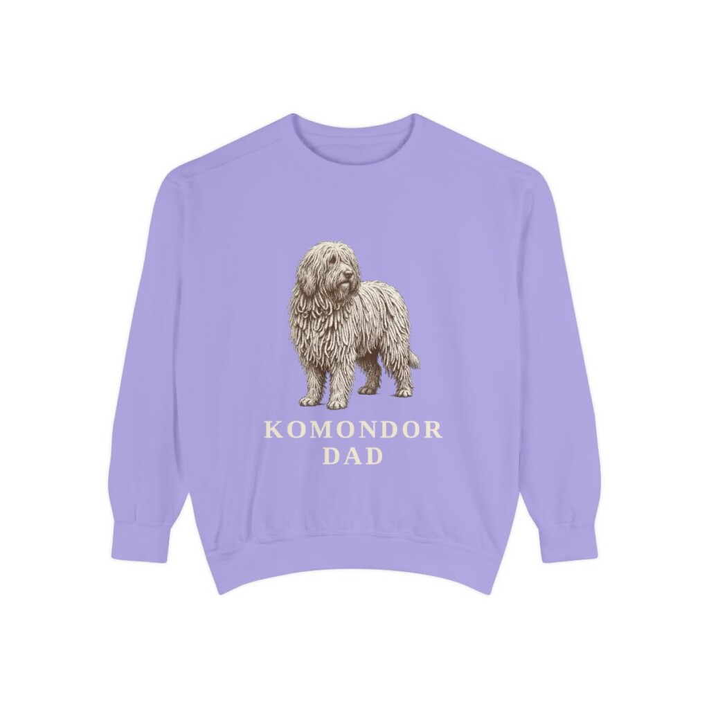Komondor Dad Sweatshirt, Violet, front view