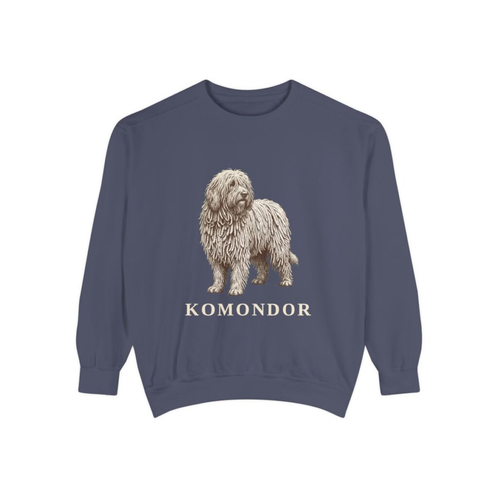 Komondor Sweatshirt, Denim, front view