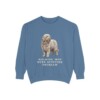 Komondor Humor Sweatshirt, Blue Jean, front view