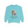 Komondor Humor Sweatshirt, Chalky Mint, front view
