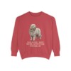 Komondor Humor Sweatshirt, Crimson, front view