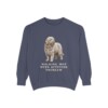 Komondor Humor Sweatshirt, Denim, front view