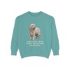 Komondor Humor Sweatshirt, Seafoam, front view
