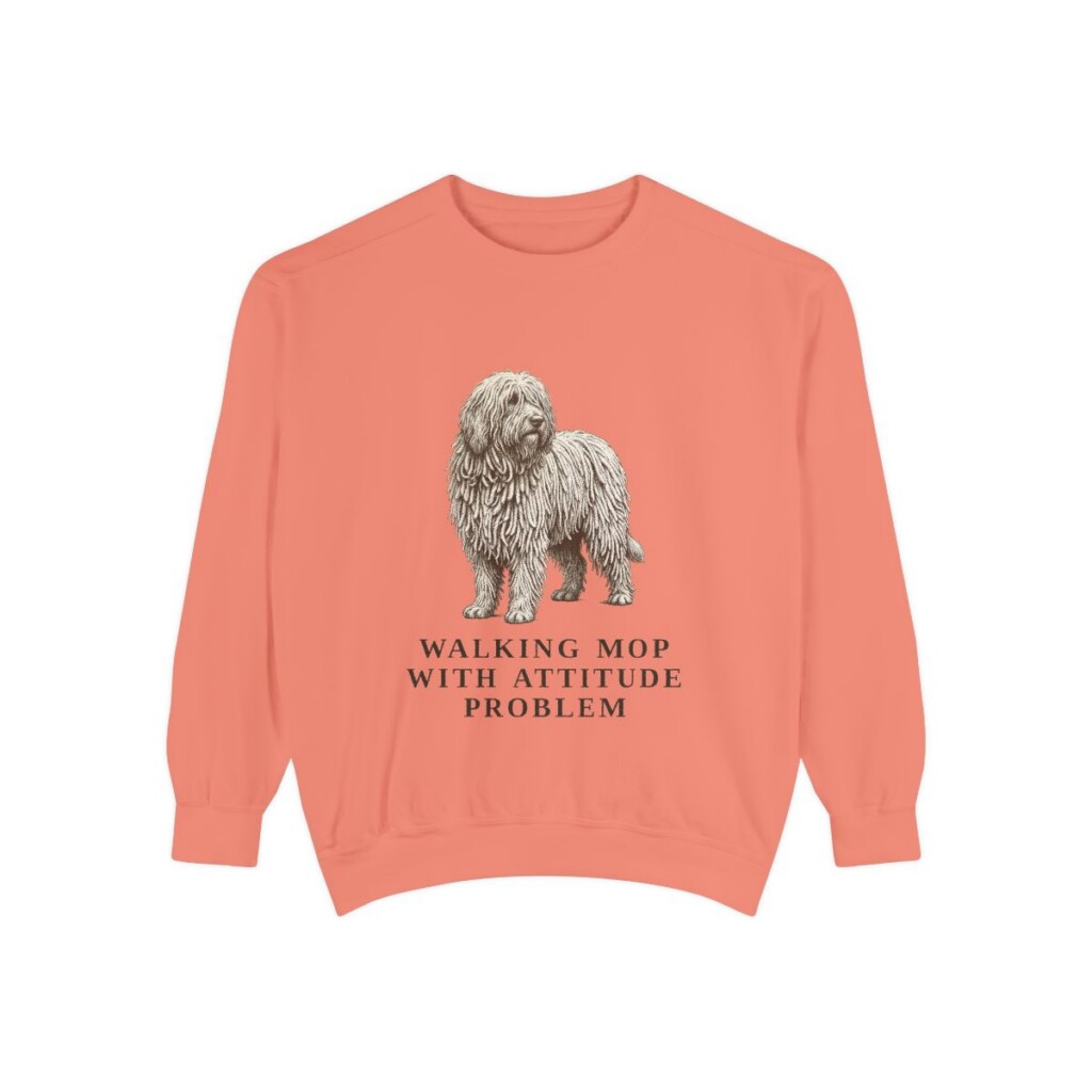 Komondor Humor Sweatshirt, Terracotta, front view