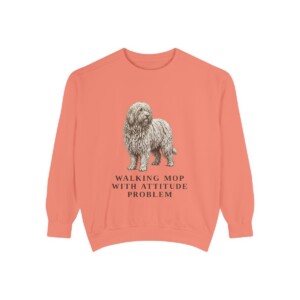 Komondor Humor Sweatshirt, Terracotta, front view