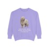 Komondor Humor Sweatshirt, Violet, front view