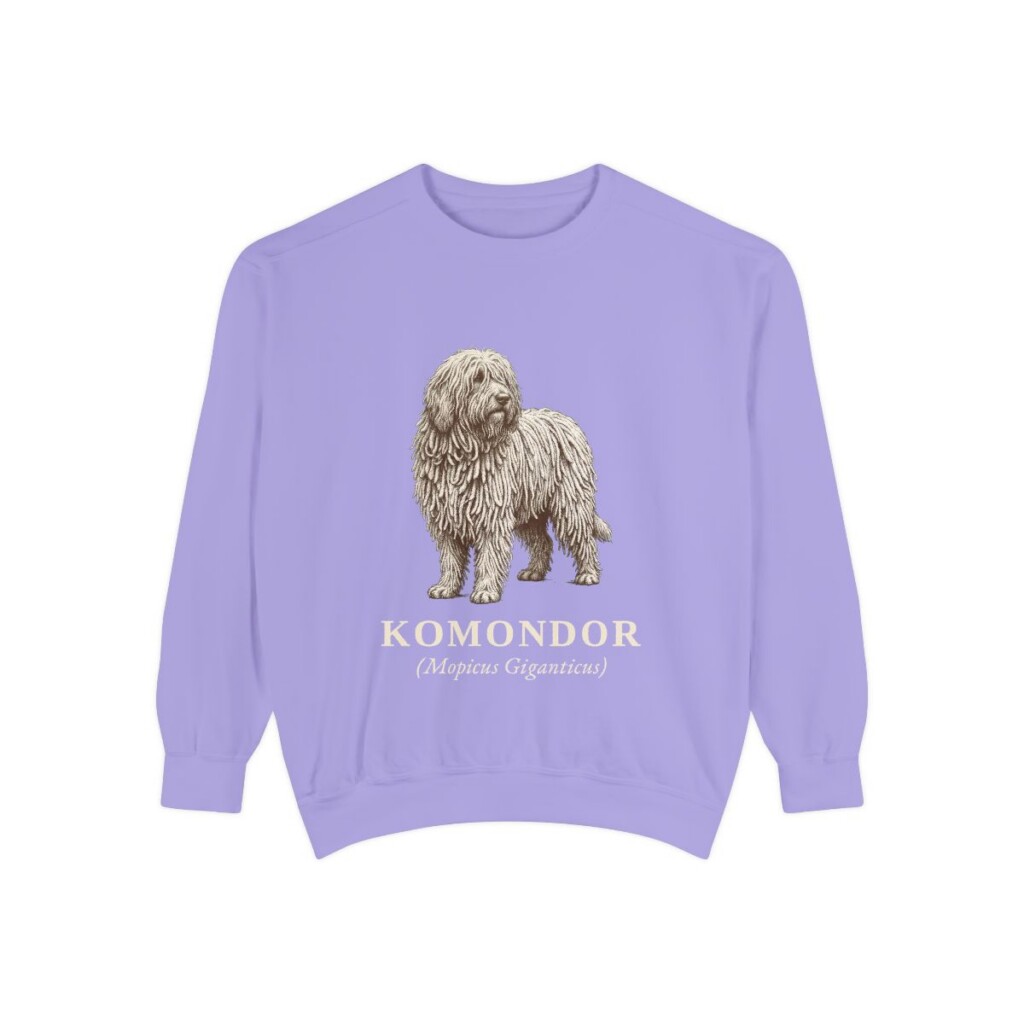 Komondor Latin Sweatshirt, Violet, front view